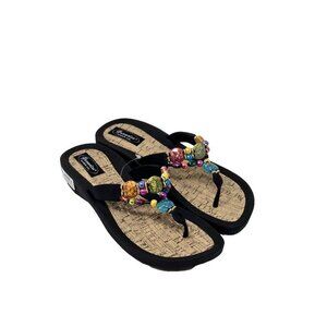 Grandco Marble Cork Thong Sandals multicolor size 10